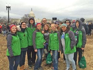Photo submitted Reina Ranck, Delaney Simpson, J.D. Noe, Maranda Young, Corey White, Paul Muth, Rose Stoltman, Lyndsey Bell, Dora Swann, Tyler Mattingly, and Landry Woodrum, Friday morning before the inauguration.