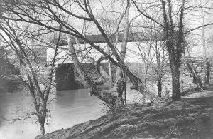 A covered bridge on U.S. 150 that span Hanging Fork Creek  between Stanford and Danville was replaced by a concrete structure.