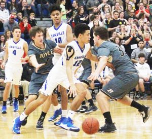 by Dora Swann Zach Thornton drives the ball during Danville's recent double-header against Boyle County.