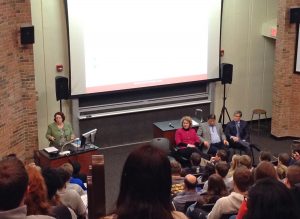 Kendra Peek/kendra.peek@amnews.com Margaret Young Levi, a Centre graduate and an attorney with Wyatt Tarrant and Combs, speaks to students at Centre College on Wednesday, giving a basic explanation of the Affordable Care Act.