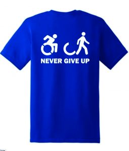 The back of the shirt to raise funds for Jeffrey Guest.