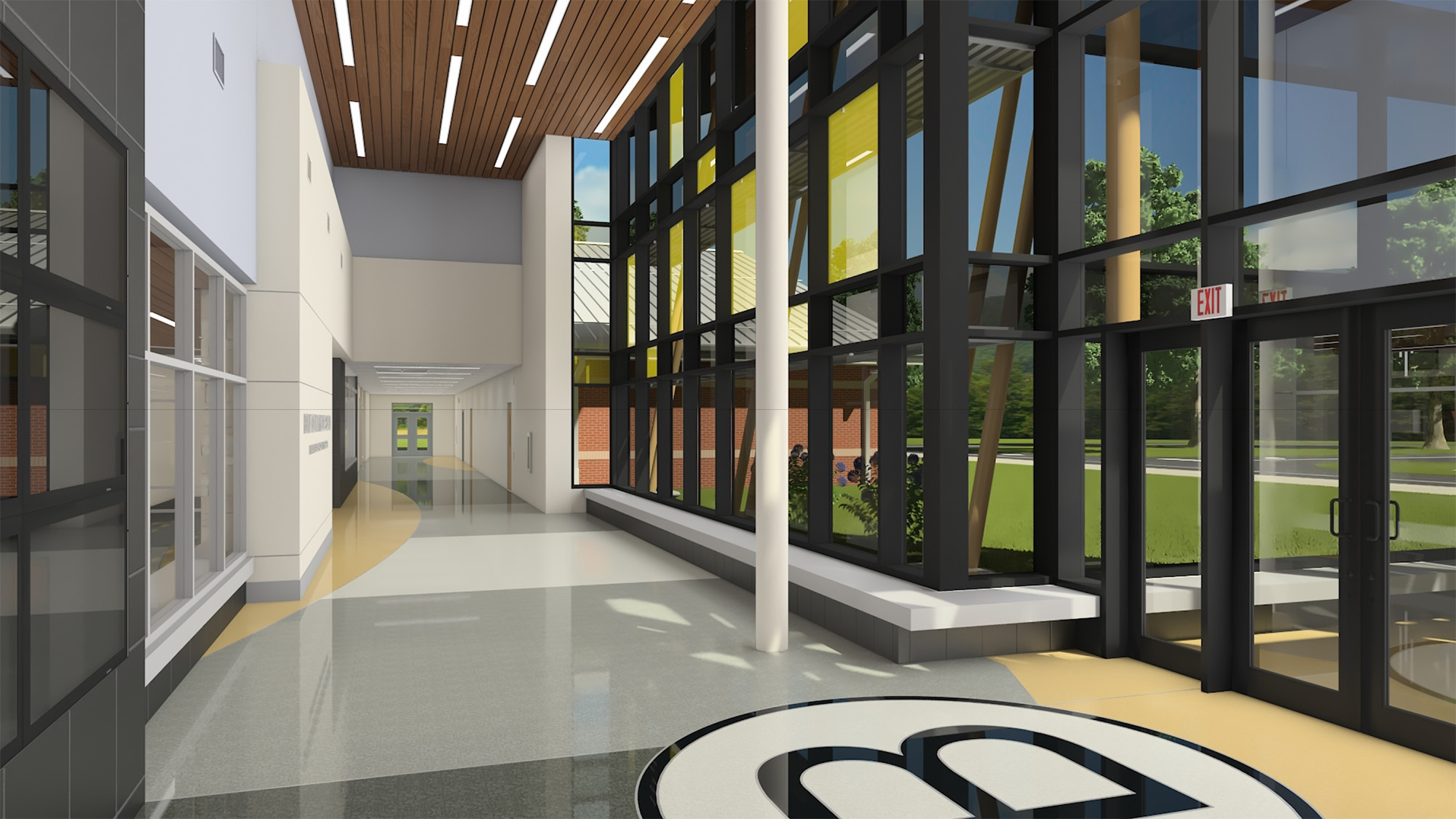 Renderings show plan for interior spaces of new Boyle middle school